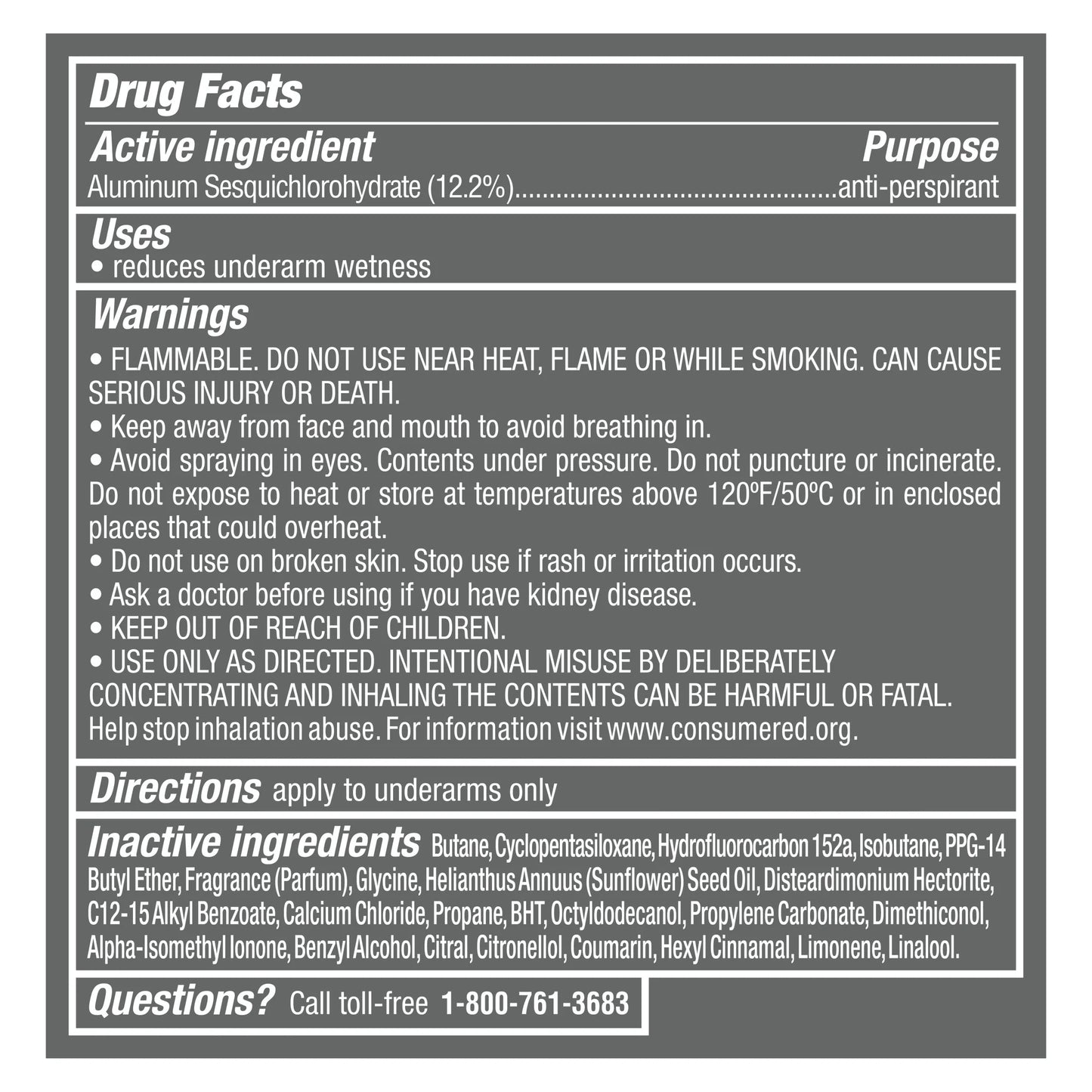 Stain Defense Long Lasting Men'S Antiperspirant Deodorant Dry Spray, Clean, 3.8 Oz