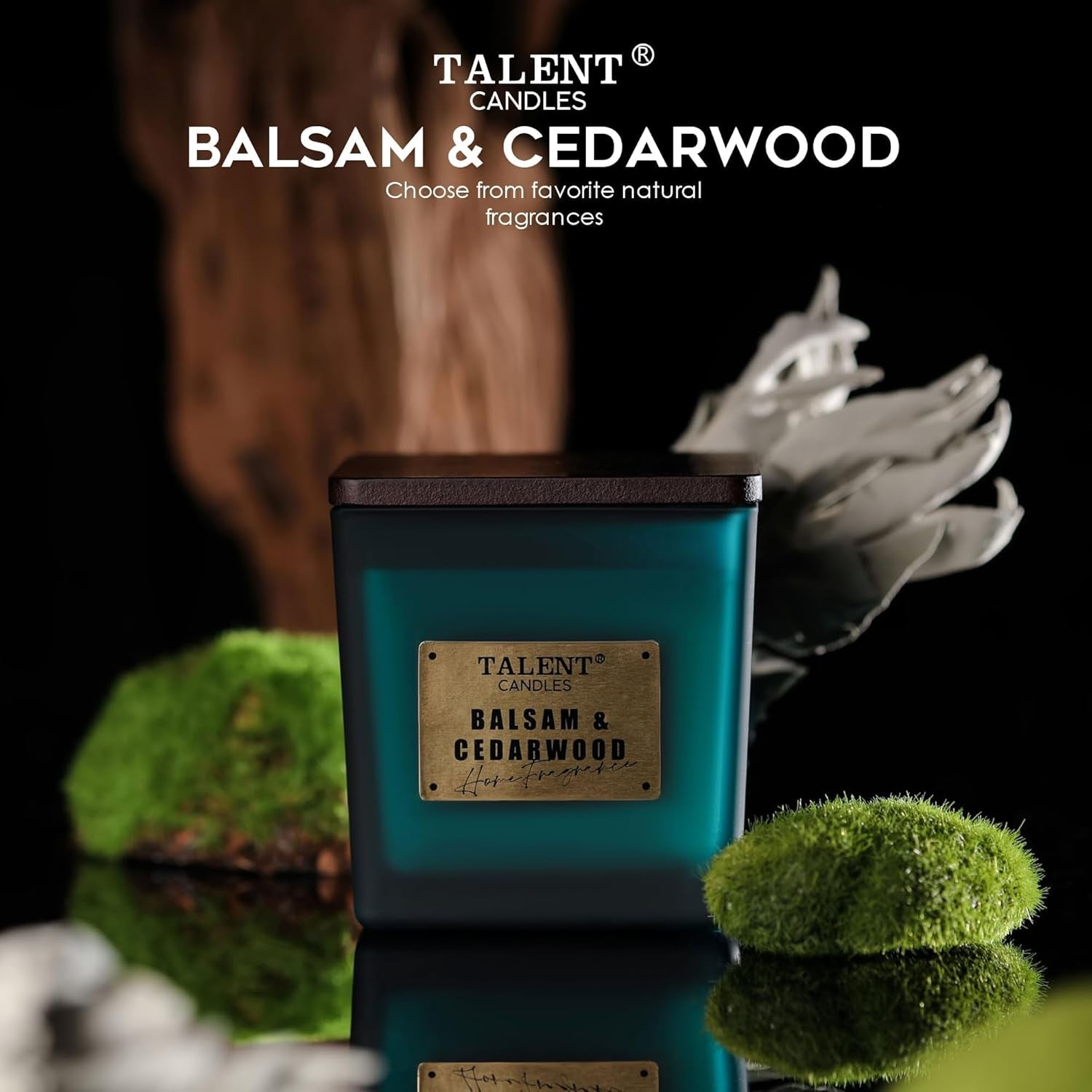 Scented soy candles balsam cedarwood