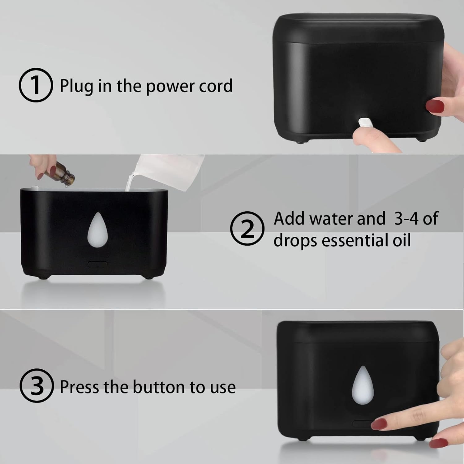 Essential oil diffuser with cool mist